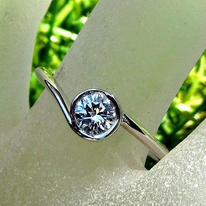 Unique engagement ring for women diamond 14k - Shilat