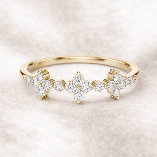 Ring - Natural Diamonds 0.26 Carats in 14K yellow Gold