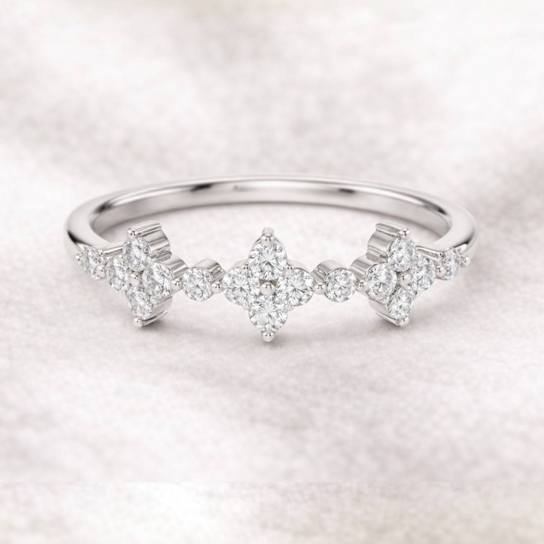 Ring - Natural Diamonds 0.26 Carats in 14K white Gold