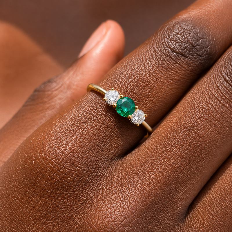 emerald and diamonds