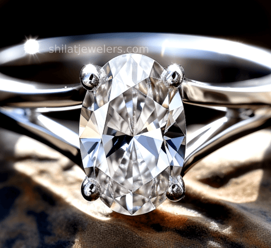 oval lab diamond ring 