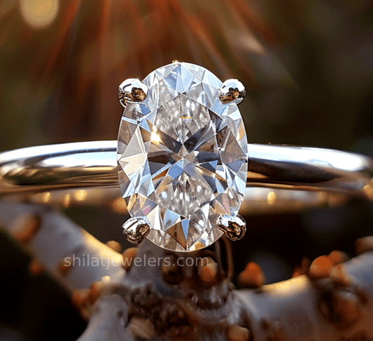 oval lab grown diamond ring 