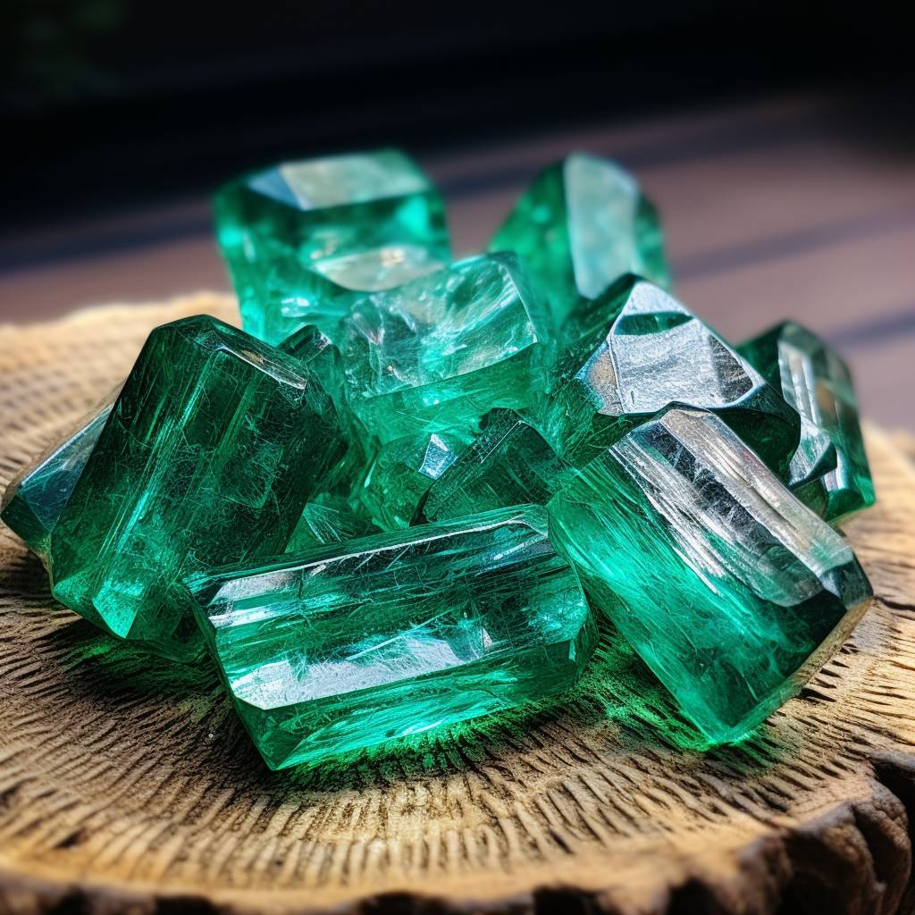 natural green emerald crystal 