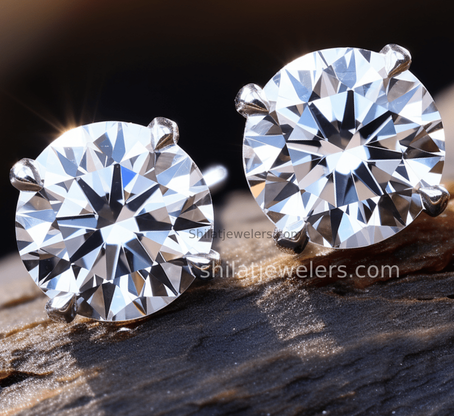 diamond stud earrings cvd 