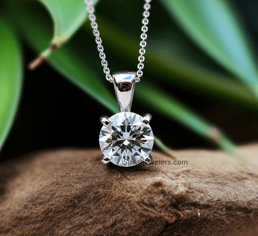 Lab Grown Diamonds Solitaire Necklaces
