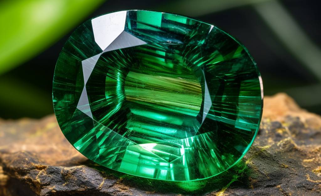 tourmaline green oval cut 