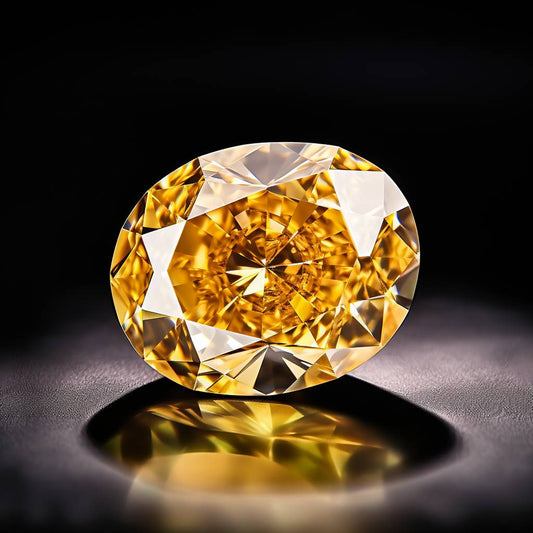 oval fancy yellow diamond 