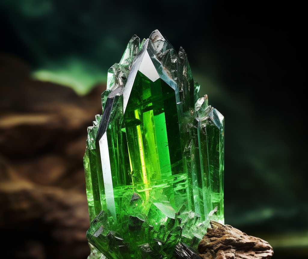 green tourmaline crystal 