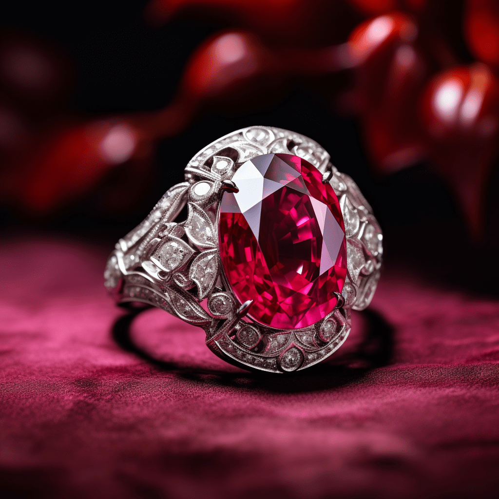 red ruby diamond AAA Collection 