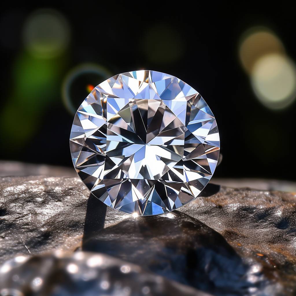 round cut lab grown diamond 