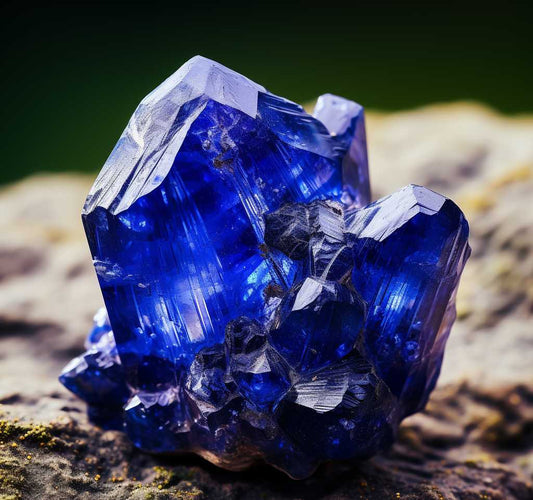 Royal blue sapphire crystal