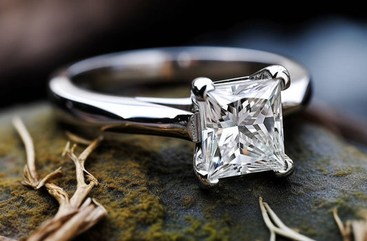 princess cut lab created diamond ring 