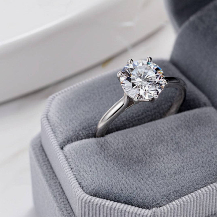 Laboratory diamond engagement rings