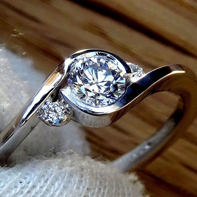 Custom engagement ring for women 14K 0.41ct - Shilat 