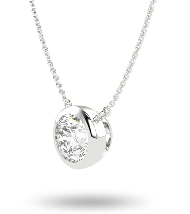 Diamond necklace lab grown 14K - Shilat 