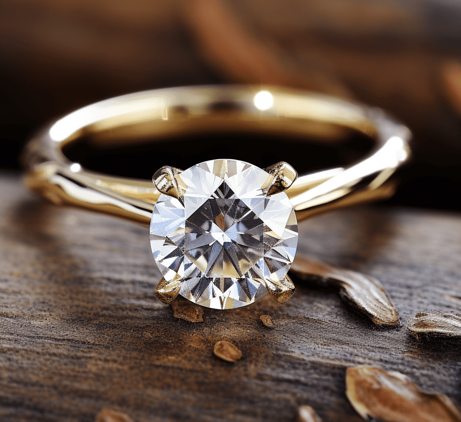 1.0ct Engagement rings with lab diamonds