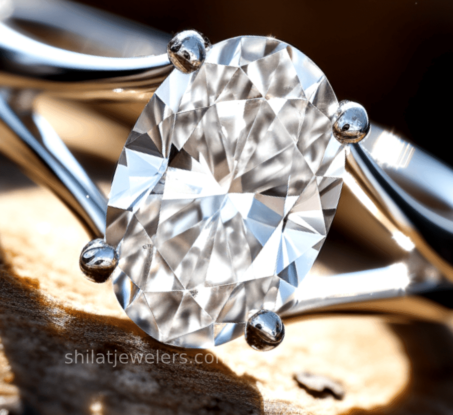 3ct lab created engagement ring oval