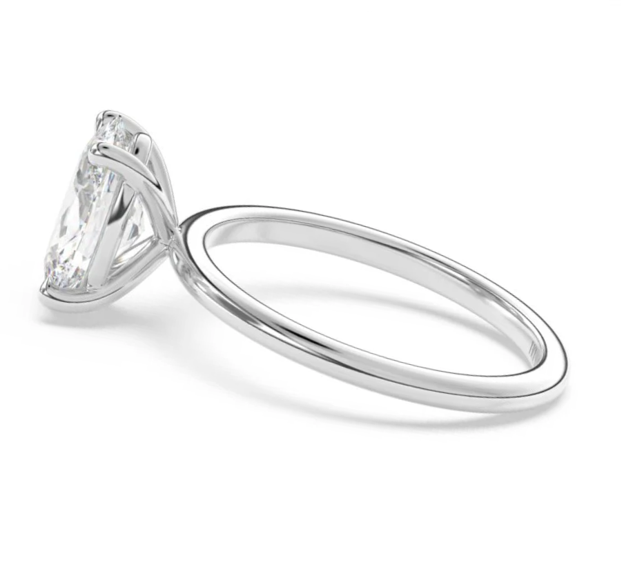 Lab grown oval engagement ring diamond