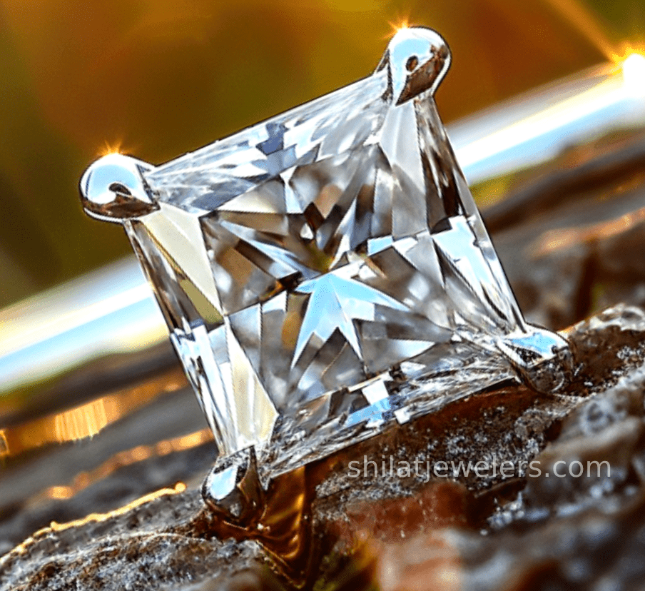 Princess cut diamond ring lab grown