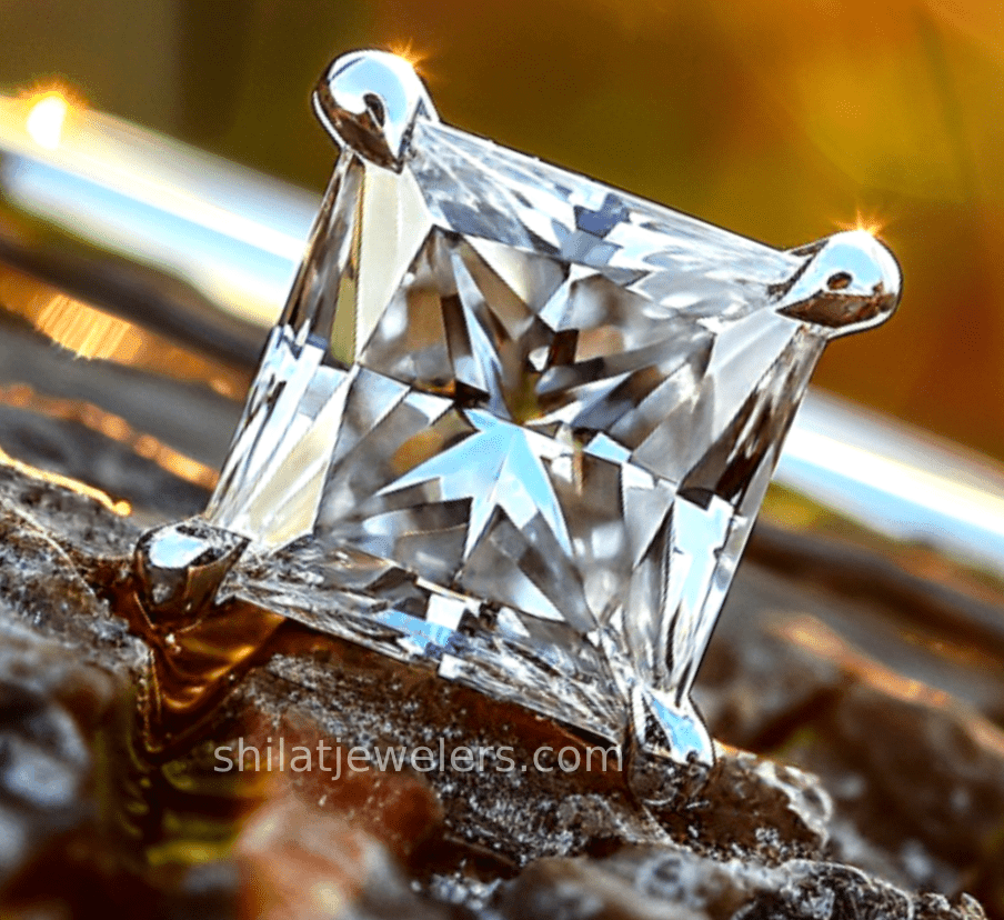 Princess cut diamond ring lab grown