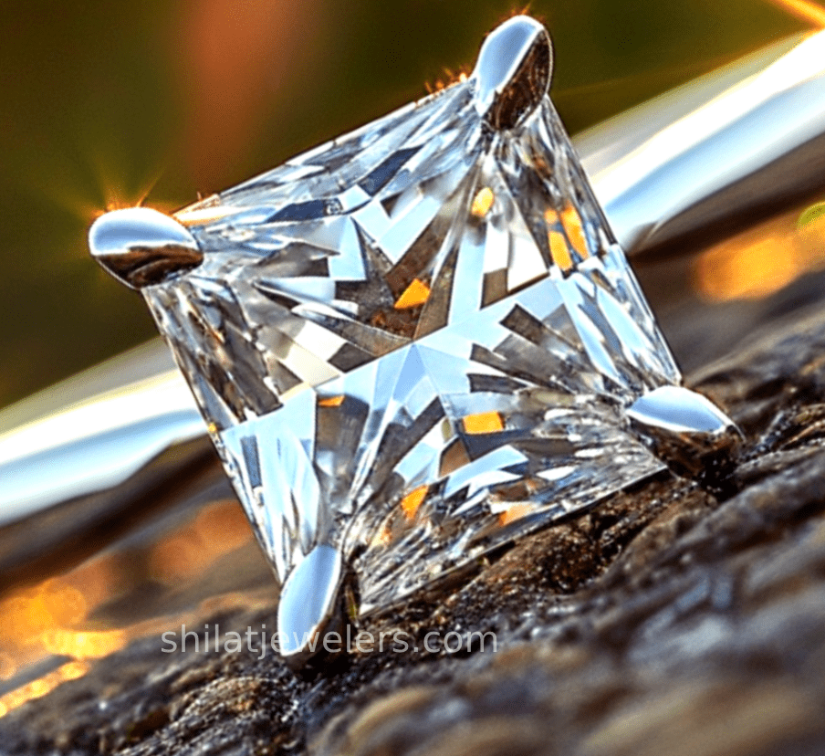 Princess cut lab diamond ring engagement 