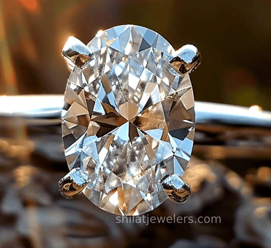 1.52 carat oval lab grown diamond ring