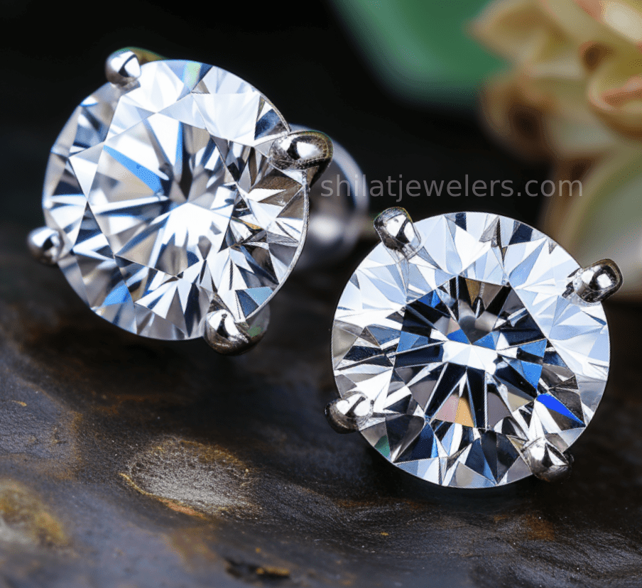 3 carat lab grown diamond earrings