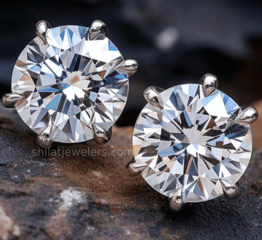 4 carat lab grown diamond earrings