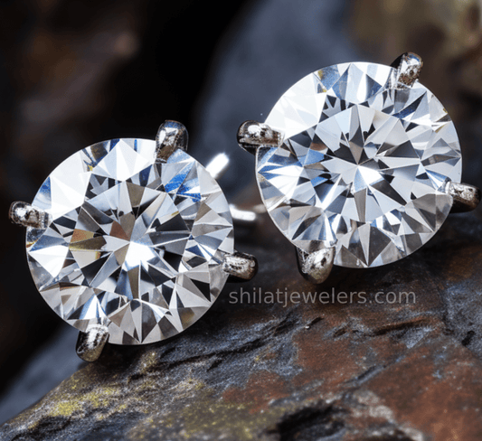 lab grown diamond stud earrings 4 carat