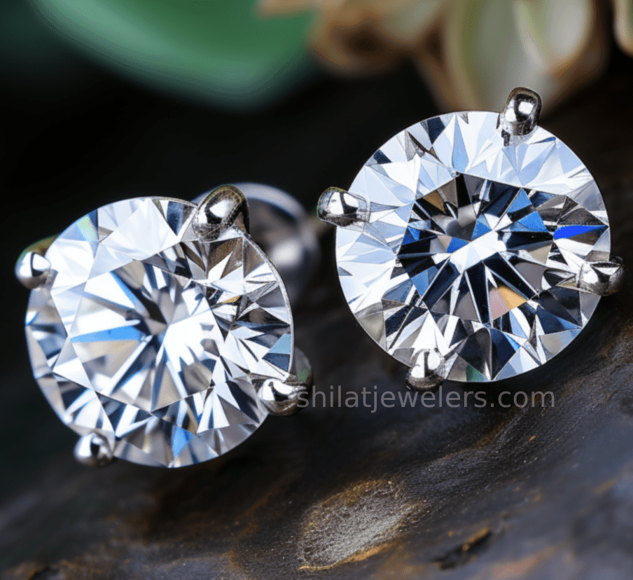 3 carat lab grown diamond earrings