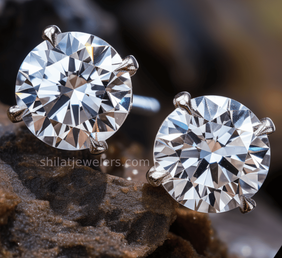 Lab grown diamond stud earrings 3 carat