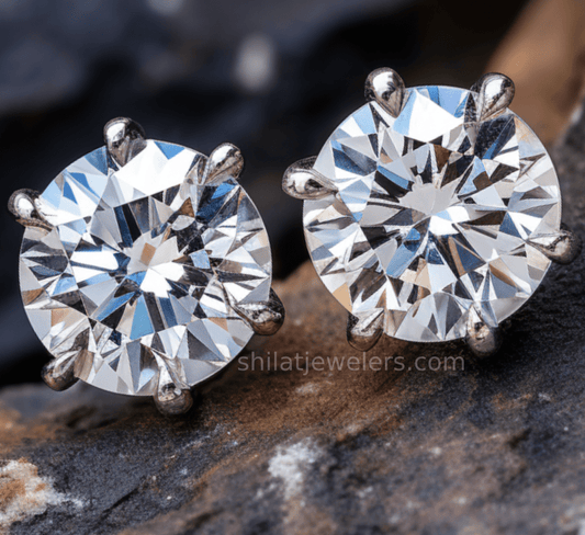 4 carat lab grown diamond earrings