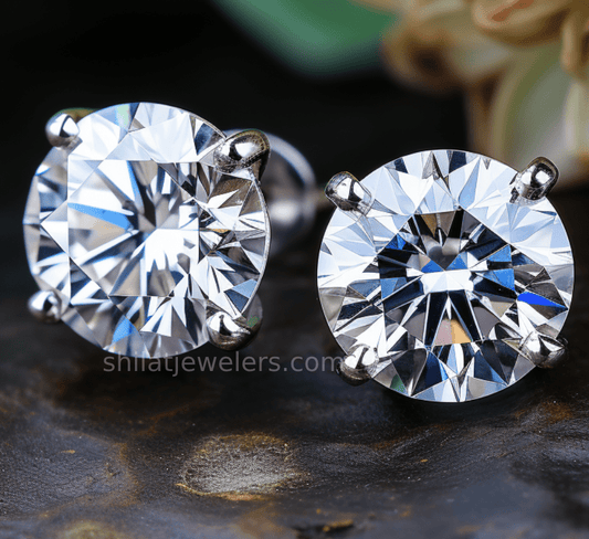 3 carat lab grown diamond earrings