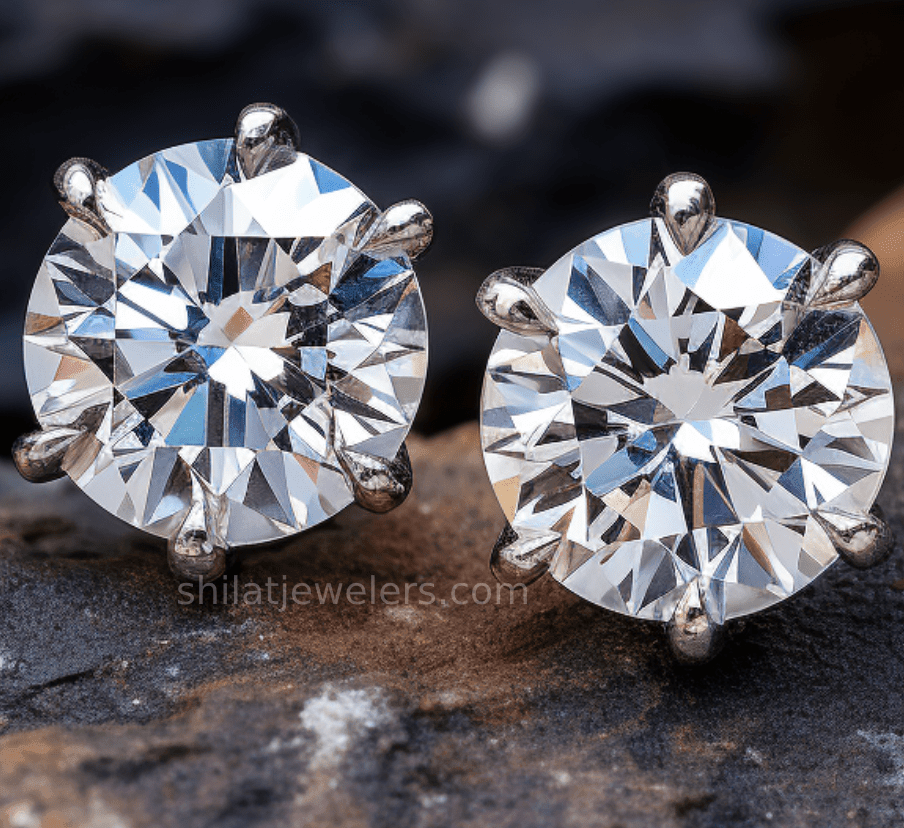 4 carat lab grown diamond earrings