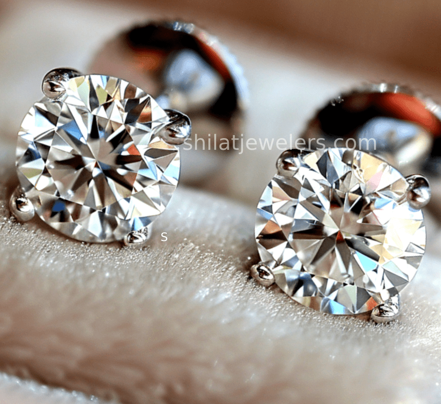 lab diamond earrings - Shilat