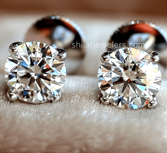 lab diamond earrings - Shilat