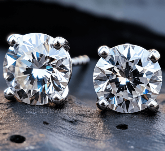 lab cvd diamond stud earrings for sale