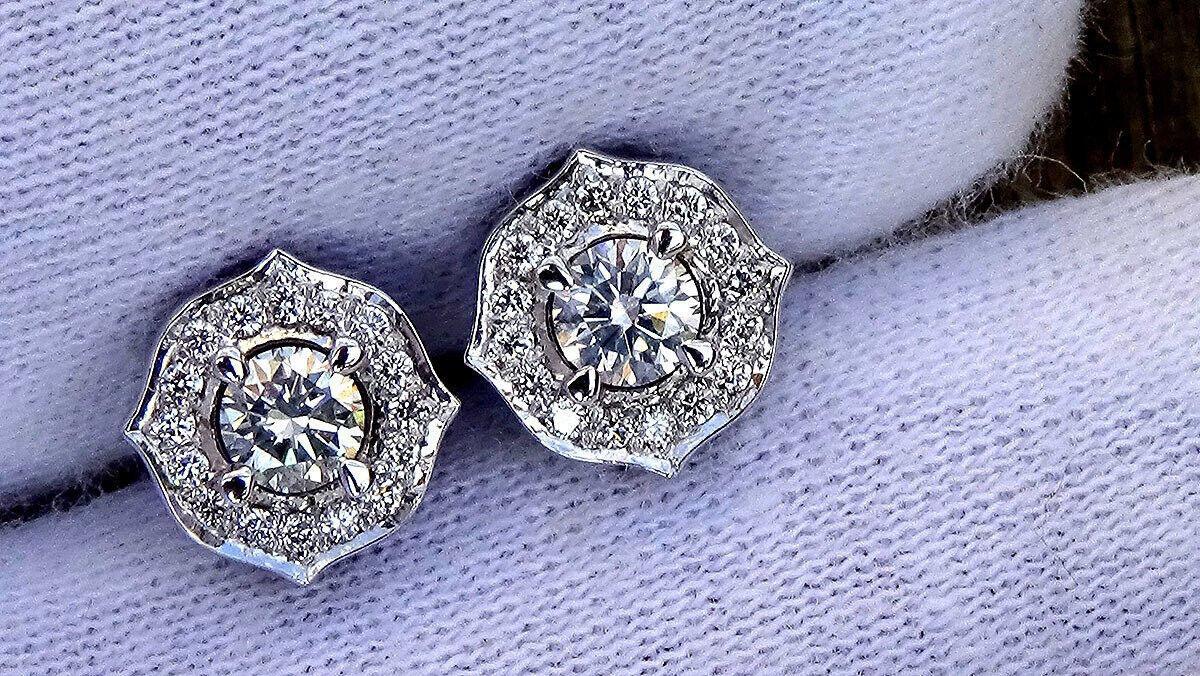 Diamond stud earrings for women 0.62ct - Shilat 