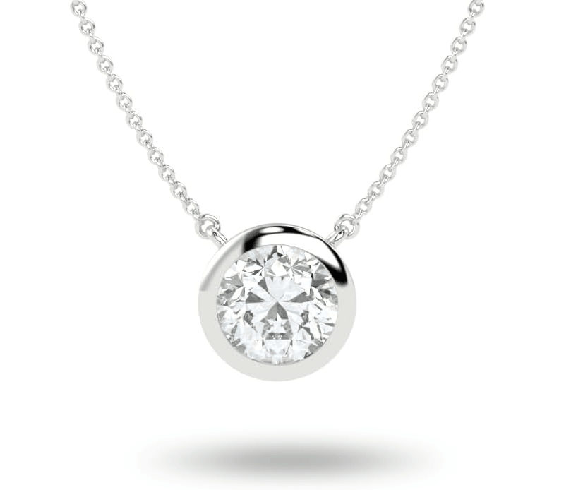 Diamond necklace lab grown 14K - Shilat 