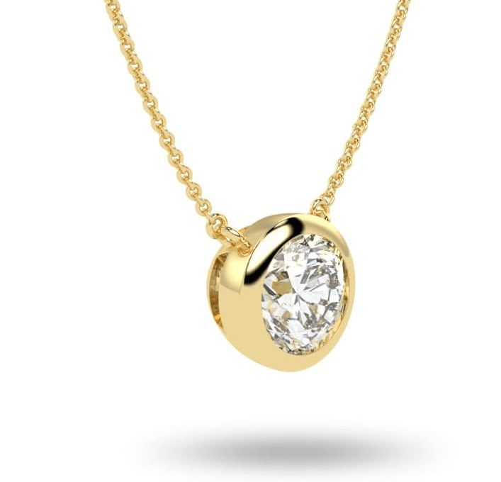 Diamond necklace lab grown 14K - Shilat 