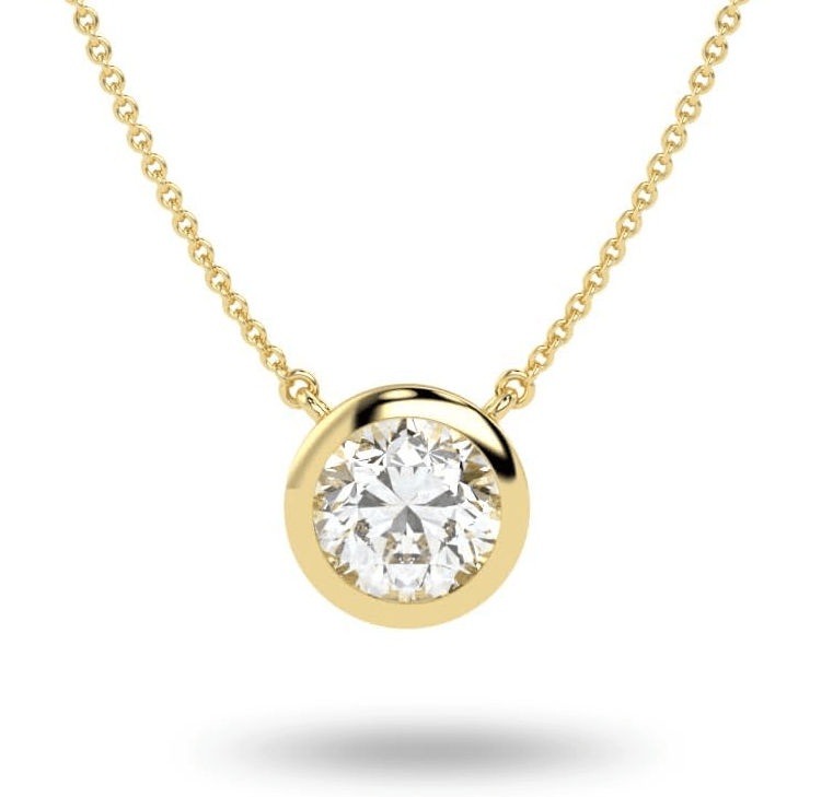 Diamond necklace lab grown 14K - Shilat 