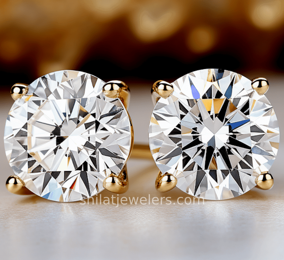 lab created diamond solitaire earrings