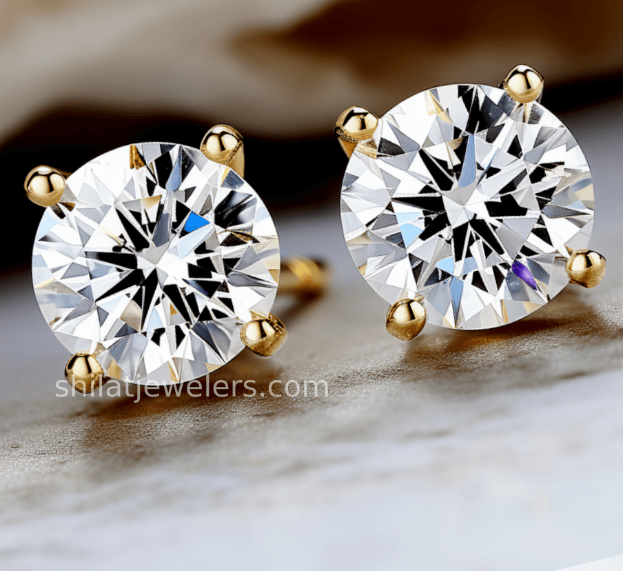 E10 Diamond Earrings Lab Grown - Shilat 