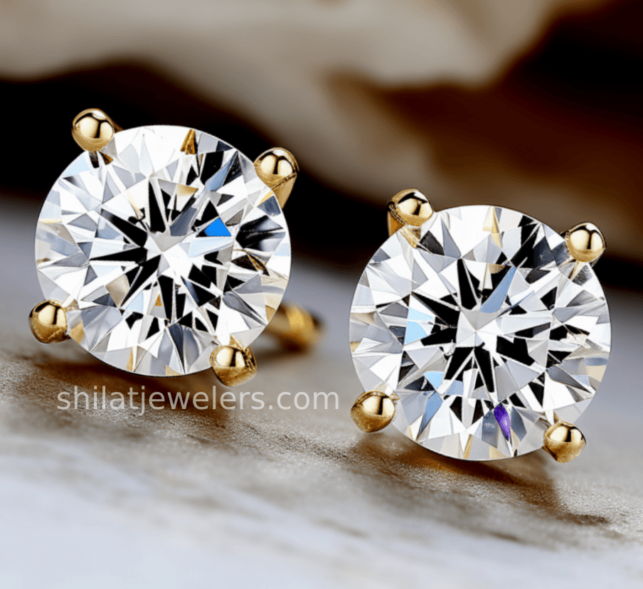 E10 Diamond Earrings Lab Grown - Shilat 