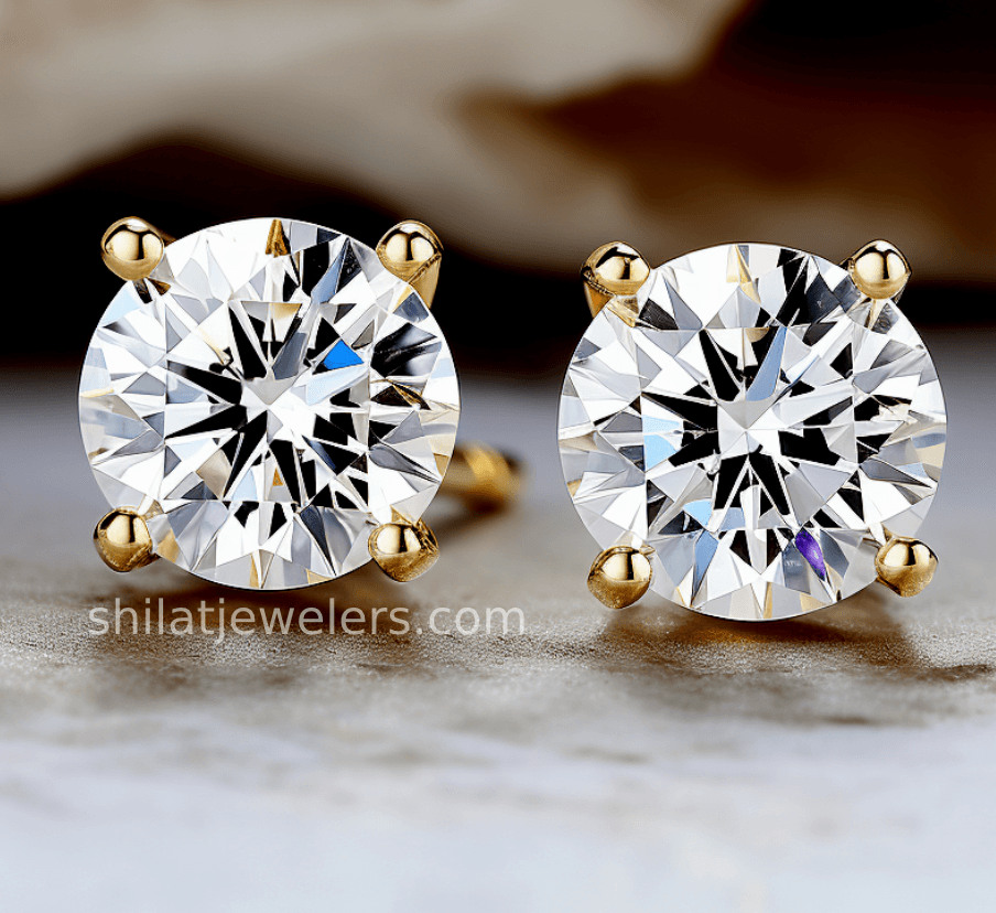 E10 Diamond Earrings Lab Grown - Shilat 