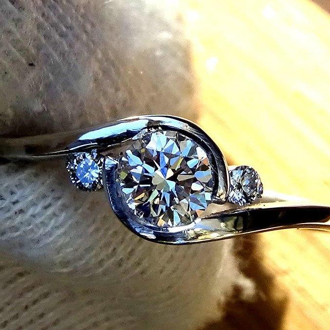 Custom engagement ring for women 14K 0.41ct - Shilat 