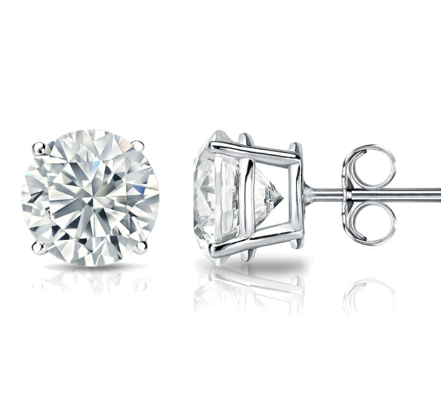 lab created cvd diamond earrings