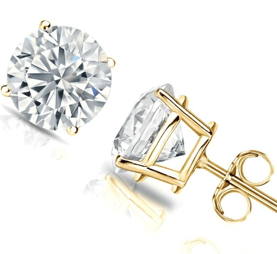 2 carat lab grown diamond earrings - Shilat 