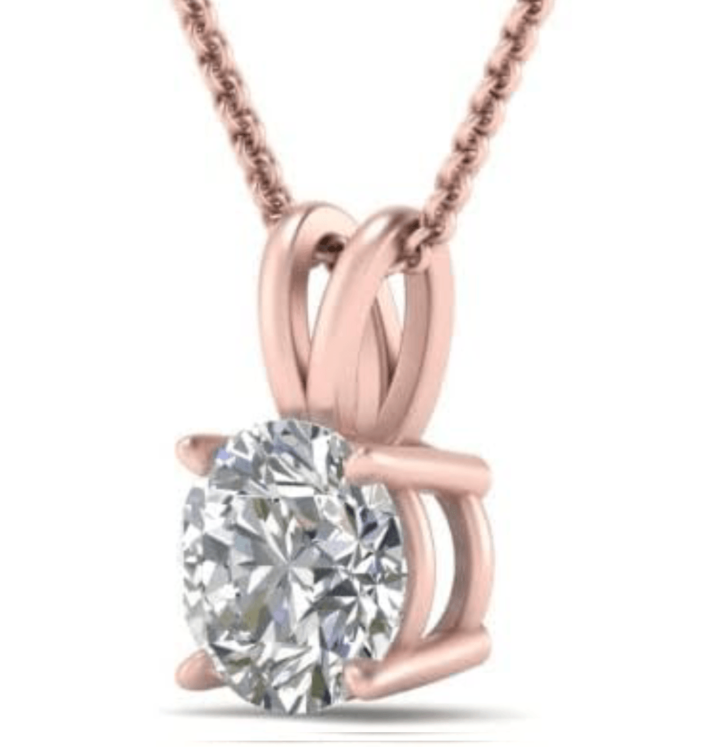 2 carat lab grown diamond necklace - Shilat 