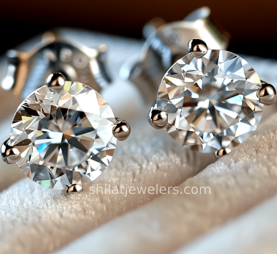 lab grown diamond earrings - Shilat